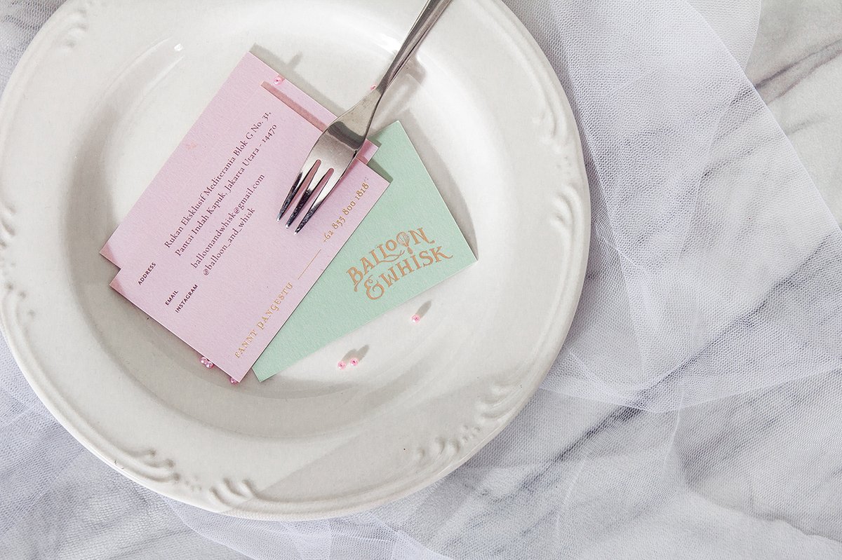 蛋糕店（食品）品牌vi設計—Balloon and Whisk 插圖賞析，vi設計，視覺形象vi設計，食品vi設計，包裝設計，蛋糕店品牌vi設計，vi品牌策劃，深圳vi設計，左右格局