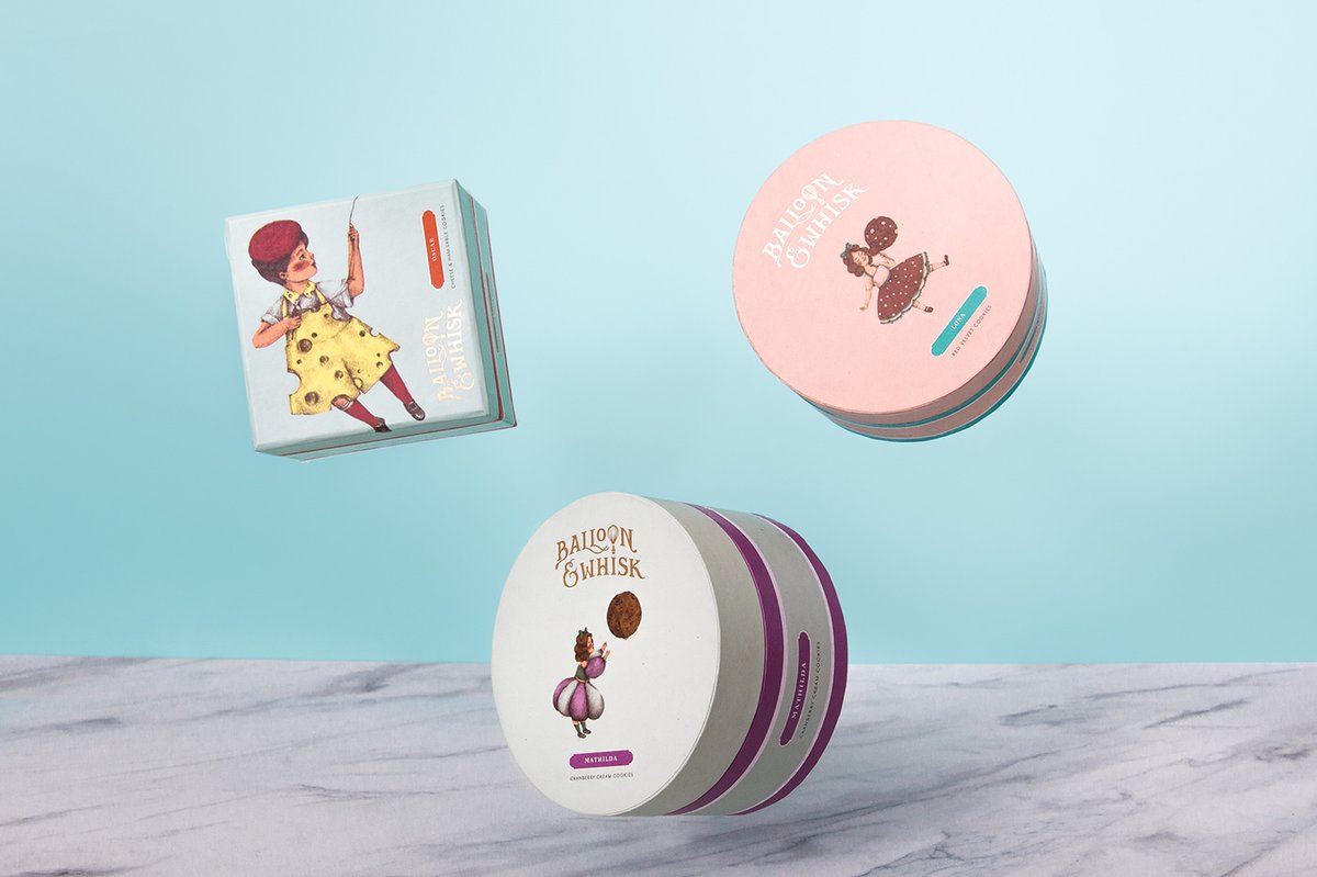 蛋糕店（食品）品牌vi設計—Balloon and Whisk 插圖賞析，vi設計，視覺形象vi設計，食品vi設計，包裝設計，蛋糕店品牌vi設計，vi品牌策劃，深圳vi設計，左右格局