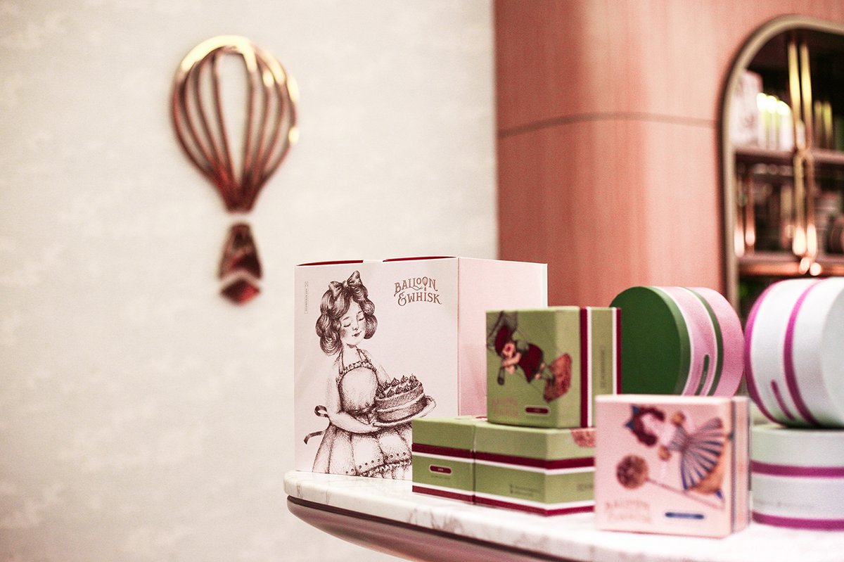 蛋糕店（食品）品牌vi設計—Balloon and Whisk 插圖賞析，vi設計，視覺形象vi設計，食品vi設計，包裝設計，蛋糕店品牌vi設計，vi品牌策劃，深圳vi設計，左右格局